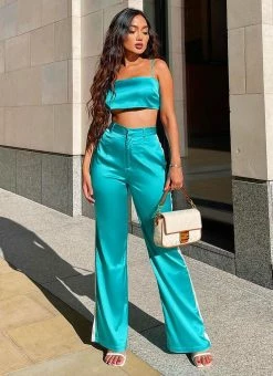 Riley Hubatka X Peppermayo Vintage Lovers Pants - Turquoise