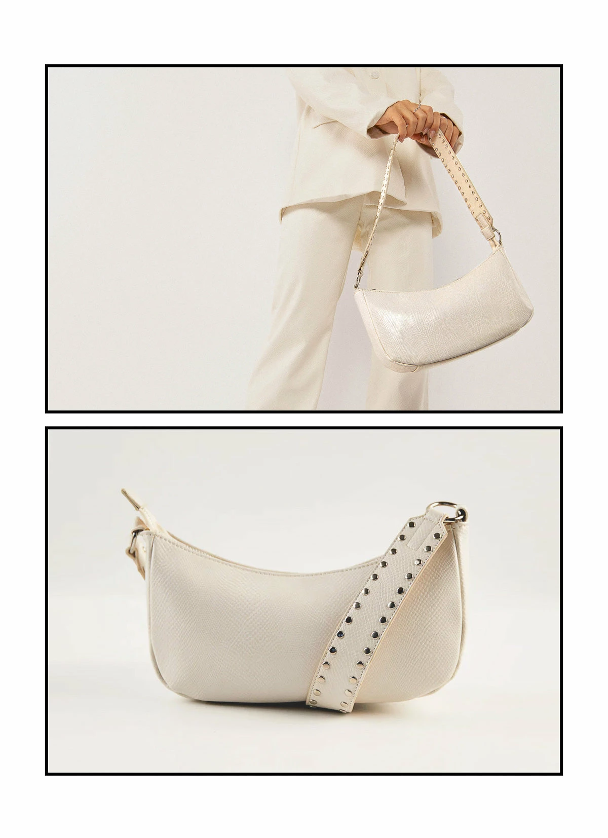 Peppermayo Exclusive Ronni Baguette - Ivory Snakeskin 3 Peppermayo Exclusive Ronni Baguette - Ivory Snakeskin