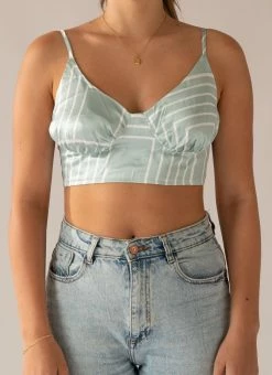 4TH & RECKLESS Francesca Top - Sage Print -Peppermayo Shop untitled 1165 6