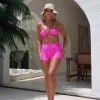 Peppermayo Exclusive Call For Summer Swim Short - Magenta -Peppermayo Shop yasmindeborah LushLifeBikiniTop MagentaandCallForSummerSwimShort Magenta